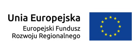 Flaga Unii Europejskiej, po lewej stronie napis Unia Europejska Europejski Fundusz Rozwoju
Regionalnego