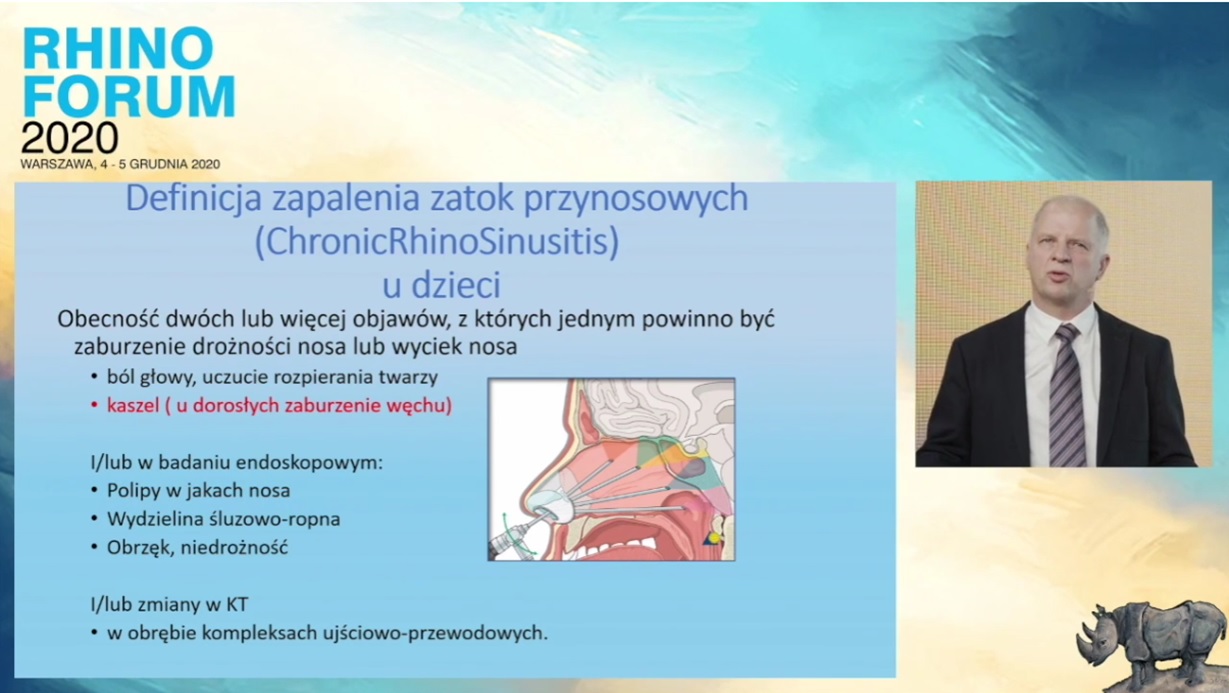 Definicja przewlekłego zapalenia zatok przynosowych u dzieci, objawy i metody diagnostyczne. Forum RHINO 2020.