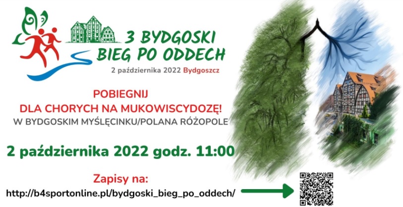 3. Bydgoski Bieg po Oddech 2 października 2022 r. o godzinie 11:00 w Myslęcinku