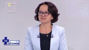 Dr n. med. Katarzyna Robak-Kontna w studiu programu „Na zdrowie” TVP Bydgoszcz