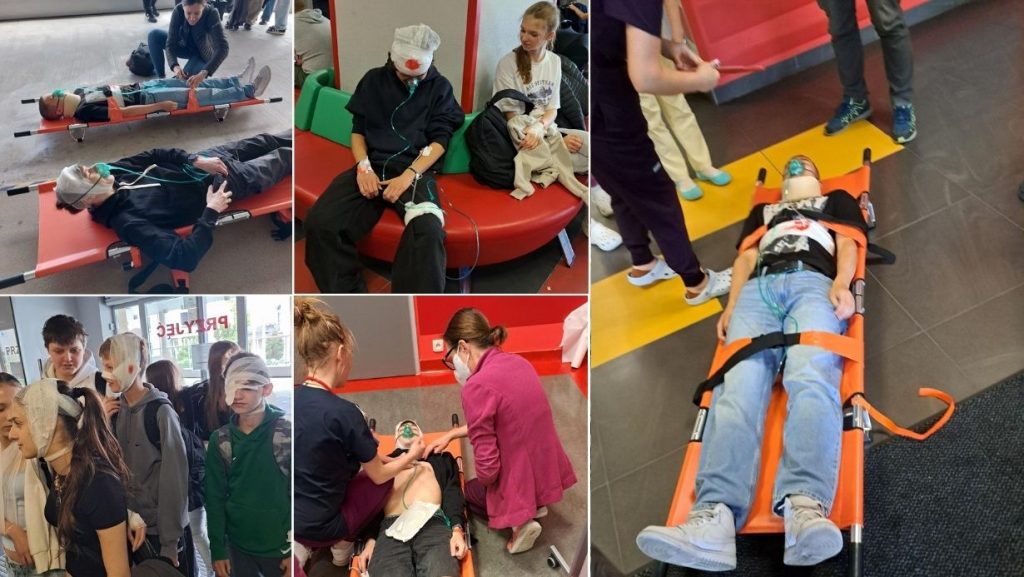 Przebieg ćwiczeń – zaopatrywanie poszkodowanych w izbie przyjęć