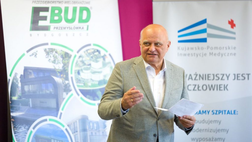 Wystąpienie Dyrektora Szpitala w sali konferencyjnej Szpitala